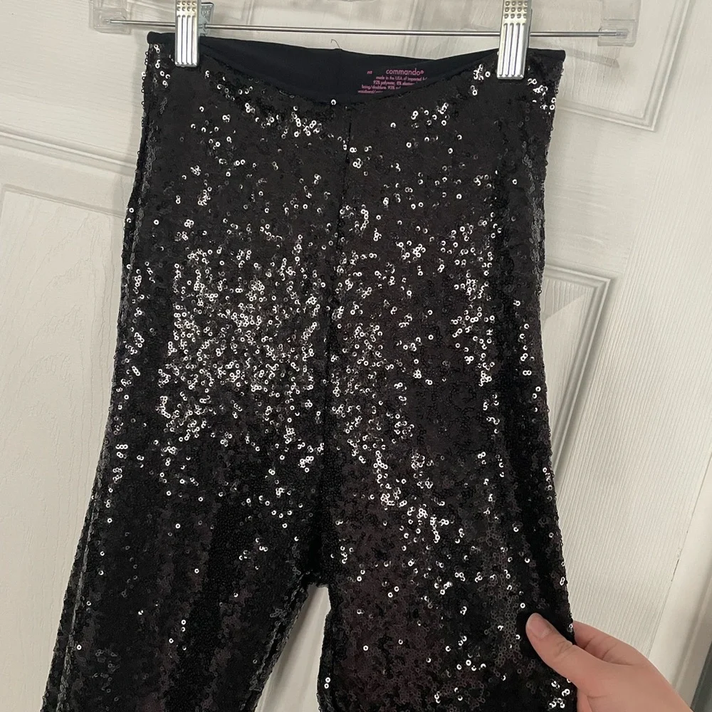 Commando Black Sequin Leggings - Picture 4 of 5